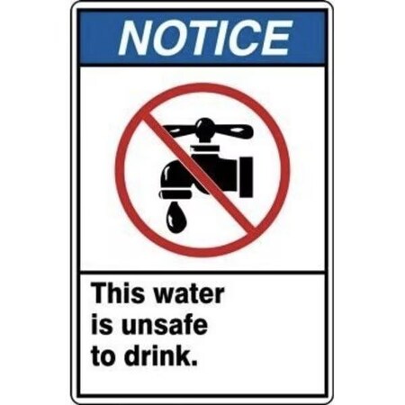 Accuform NO ALCOHOL OR DRUGS ALLOWED ON THESE PREMISES, Adhesive Poly, 7 in x 10 in, Adhesive MACC826VS